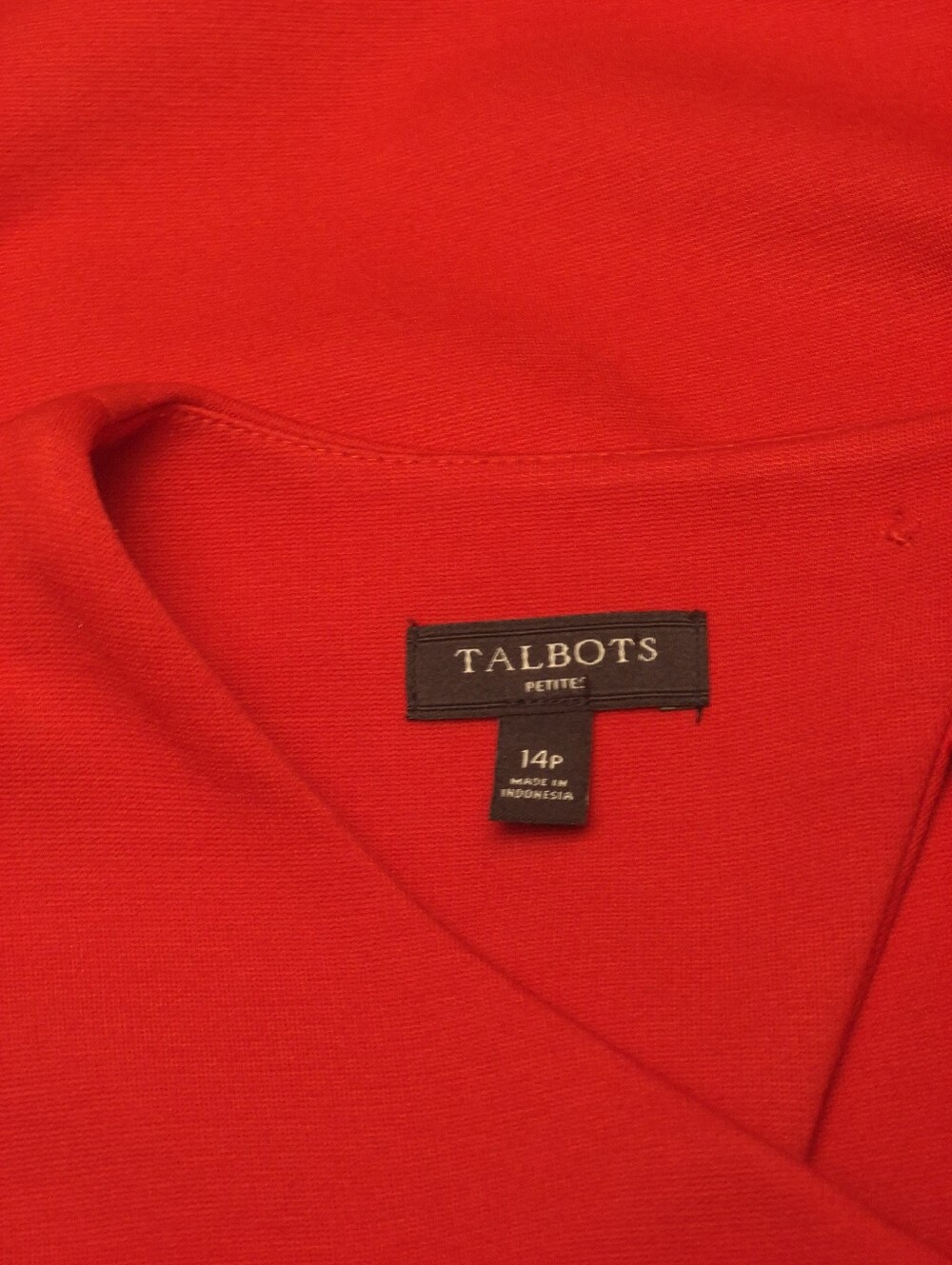 Talbots Red Sheath Dress Petite 14P Career Cocktail Wedding Guest Classic - Picture 8 of 9
